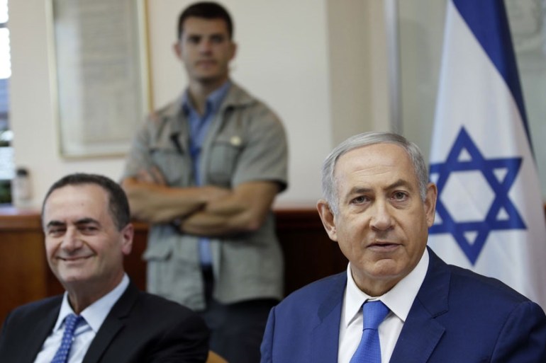 Netanyahu with Yisrael Katz