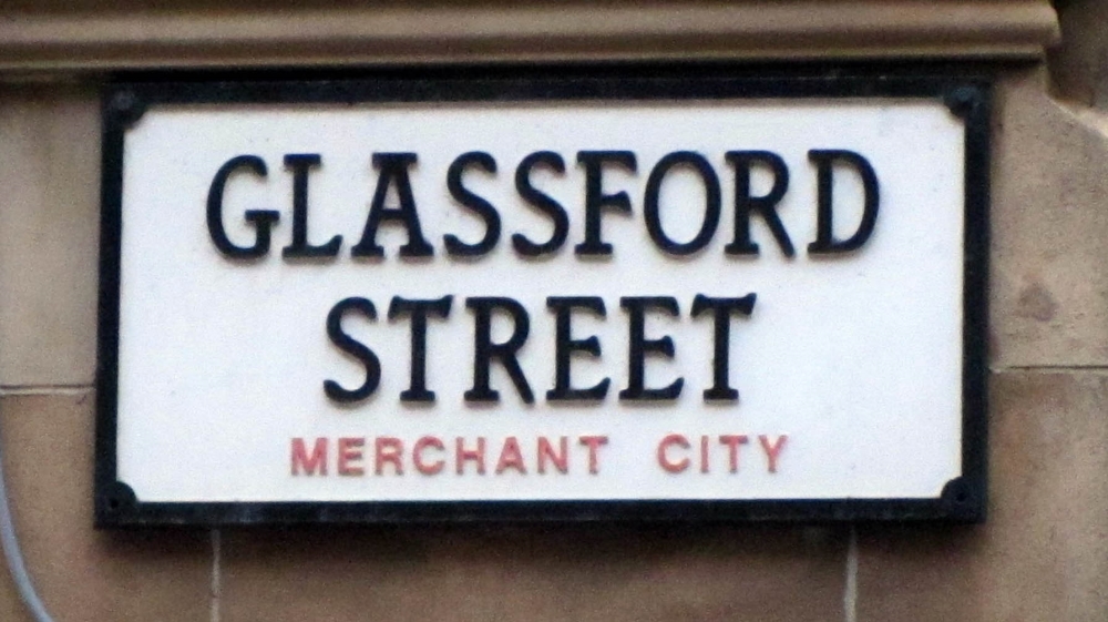 An image of Glassford Street in Glasgow, which is named after Scottish Tobacco Lord and plantation owner John Glassford [Courtesy: Alasdair Pettinger]