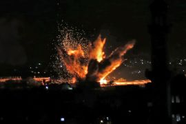 Israeli air strike on the Gaza strip