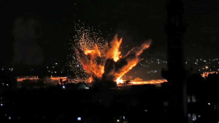 Israeli air strike on the Gaza strip