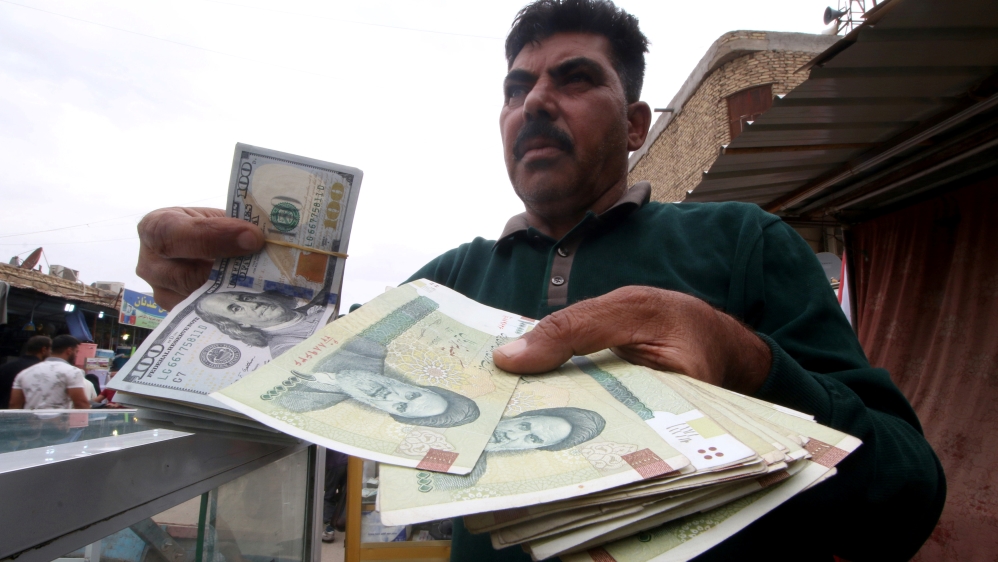 The sale of US dollars and purchase of Iranian rials are also prohibited under US sanctions [Reuters]