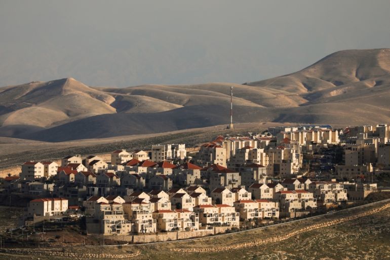 A general view picture shows houses in the Israeli settlement of Maale Adumim, in the occupied West Bank