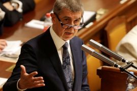 Czech Prime Minister Andrej Babis attends a parliamentary session during a no-confidence vote for the government he leads, in Prague