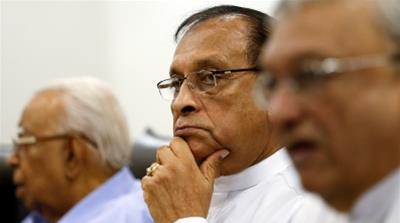 Jayasuriya, the parliament Speaker, has opposed president's decision to appoint Rajapaksa [Dinuka Liyanawatte/Reuters]