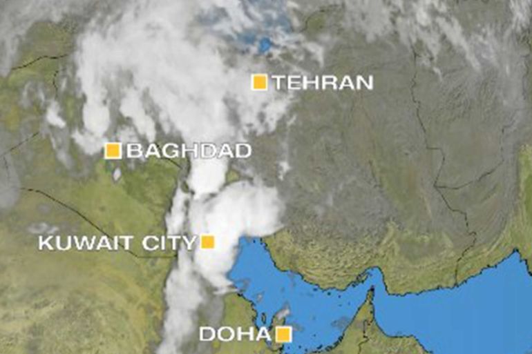 Satellite image over Kuwait