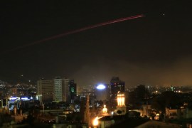 Damascus skies erupt with anti-aircraft fire as the U.S