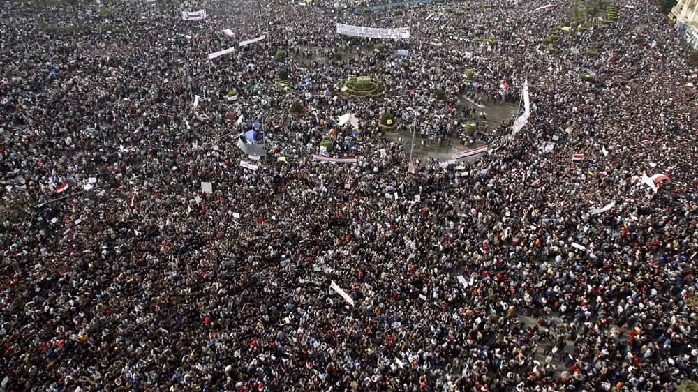 Mass demonstrations in Cairo in 2011 turned led to the overthrow of Egypt's then-President Hosni Mubarak [File: Amr Abdallah Dalsh/Reuters]