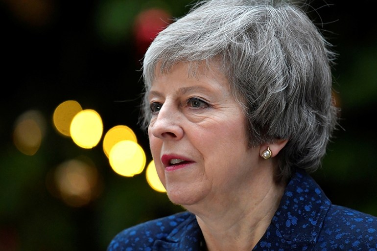 Britain''s Prime Minister Theresa May addresses the media outside 10 Downing Street after it was announced that the Conservative Party will hold a vote of no confidence in her leadership, in London, Br