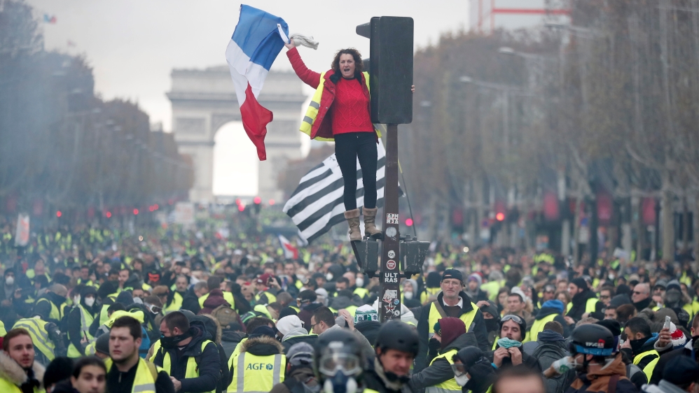 The movement takes its name from the yellow safety vests French law requires all motorists to carry [File: Benoit Tessier/ Reuters]