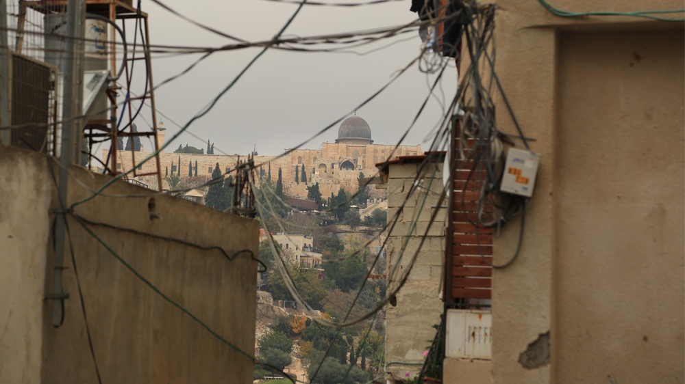 Al Aqsa Mosque is seen from Rajabi's home [Mersiha Gadzo/Al Jazeera]