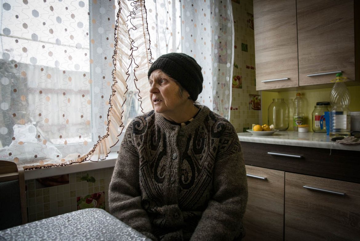 “I was living with my husband Mykola for many years in Zolotarivka village. I worked as a storekeeper, my husband worked as a plumber. We brought up three children. We had everything we needed for a n