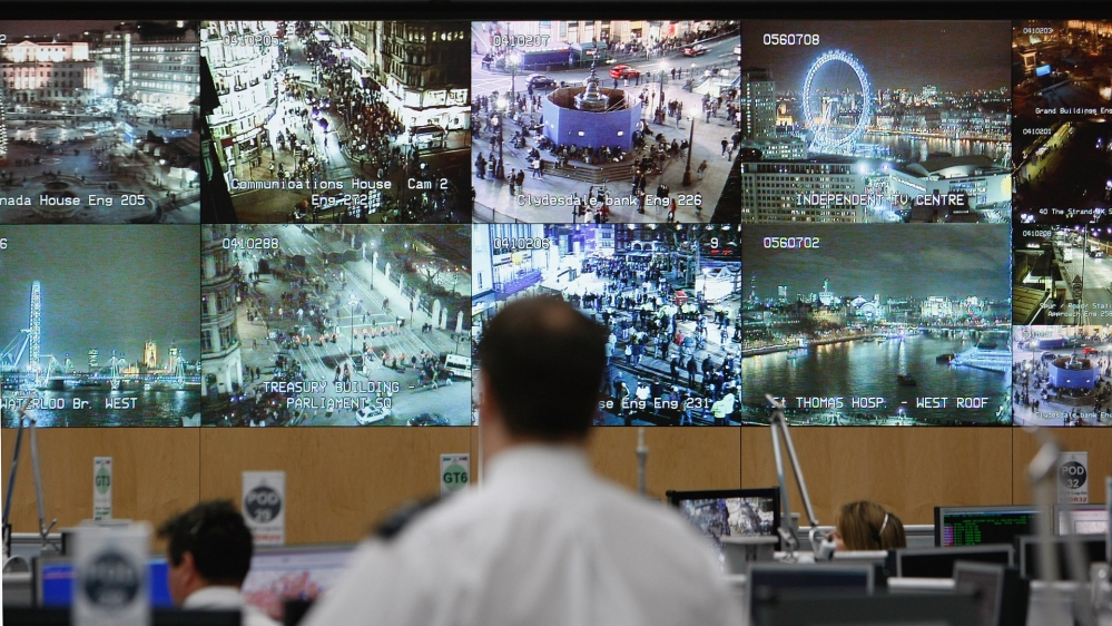 A bank of television monitors displays images captured by a fraction of London's CCTV camera network within the Metropolitan Police's Special Operations Room [FILE: Daniel Berehulak/Getty Images]