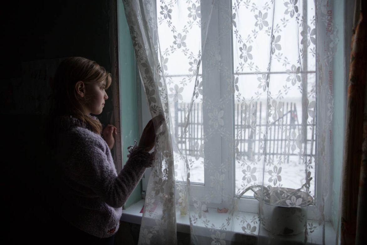 Iryna is 10 years old, and Liliia’s eldest daughter. She still remembers the night their house was hit. Iryna and her sibling all suffer from post-traumatic stress. It is hard to concentrate at school