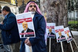 Vigil for Jamal Khashoggi at Saudi Embassy in London