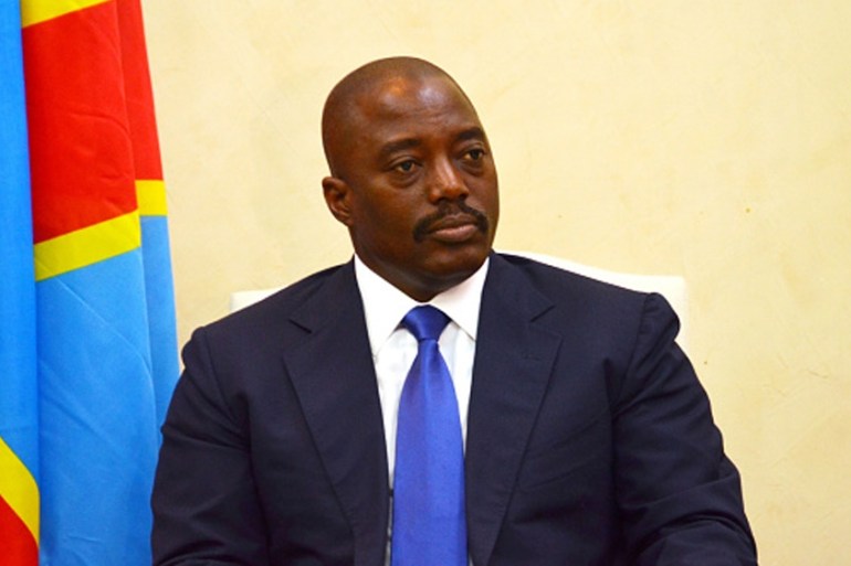 DRCONGO-ANGOLA-POLITICS Democratic Republic of Congo''s President Joseph Kabila attends a meeting with his Angola''s counterpart on January 19, 2015 in Kinshasa. Three people were killed in Kinshasa