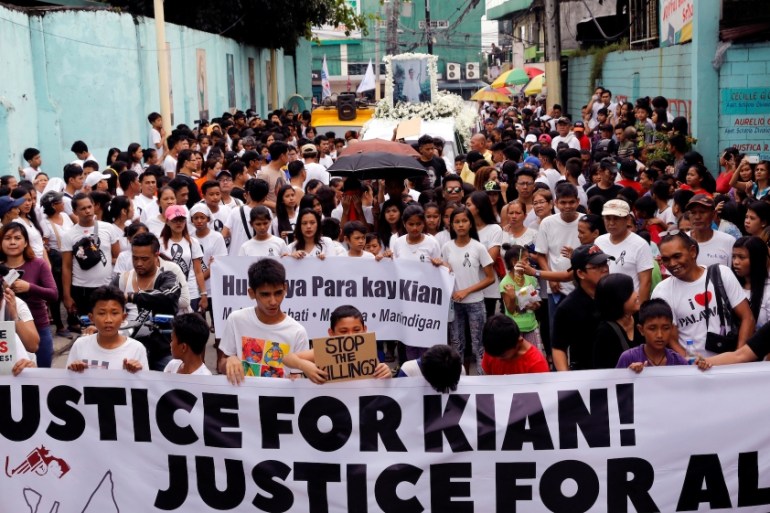 Philippines Kian Delos Santos funeral - Reuters