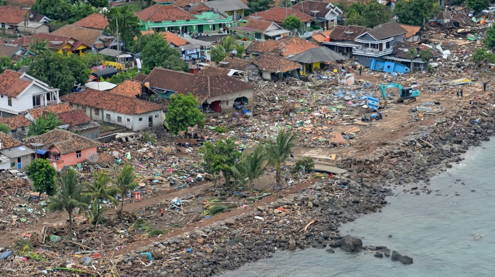 Saturday's tsunami killed at least 430 people [Courtesy of Susi Air/Handout via Reuters]
