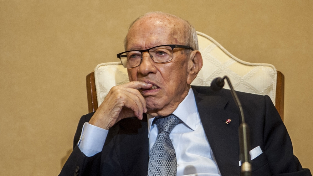 Slim Riahi initiated legal proceedings in a Tunis military tribunal against current Prime Minister Youssef Chahed and other officials, accusing them of plotting to stage a coup against President Beji Caid Essebsi [Hassene Dridi/AP]