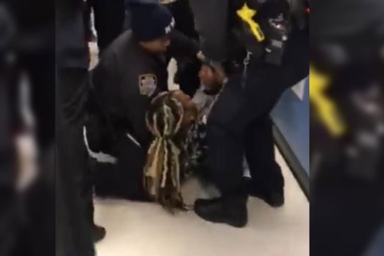 NYPD wrestles mother to ground