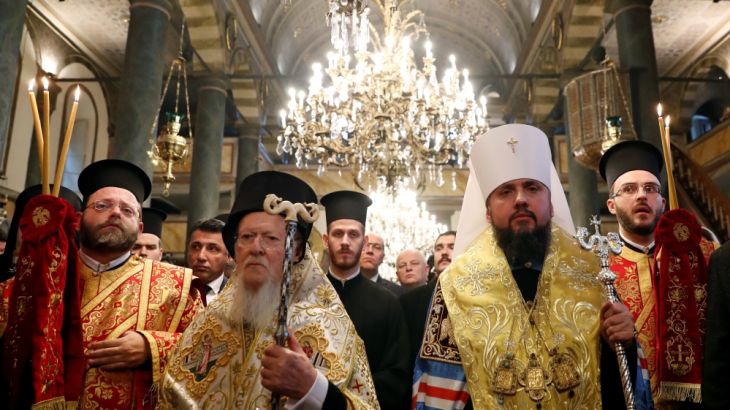 Ecumenical Patriarch Bartholomew and Metropolitan Epifaniy, head of the Orthodox Church of Ukraine