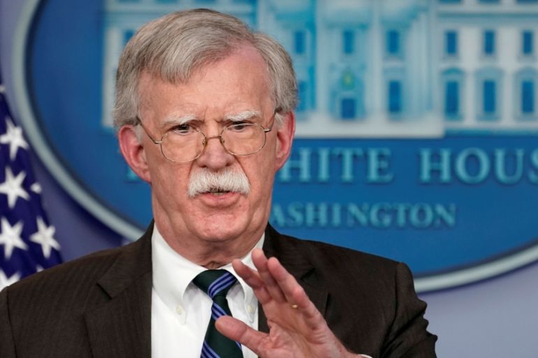 U.S. President Donald Trump''s national security adviser John Bolton speaks during a press briefing at the White House in Washington, U.S., November 27, 2018