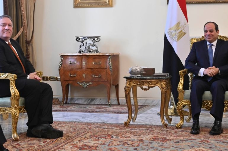 U.S. Secretary of State Mike Pompeo meets with Egyptian President Abdel Fattah al-Sisi in Cairo