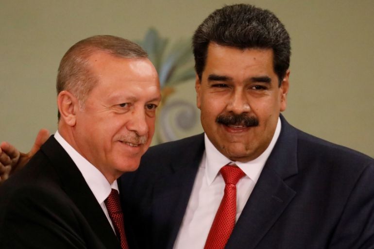 Turkish President Tayyip Erdogan and Venezuela''s President Nicolas Maduro attend a news conference in Caracas