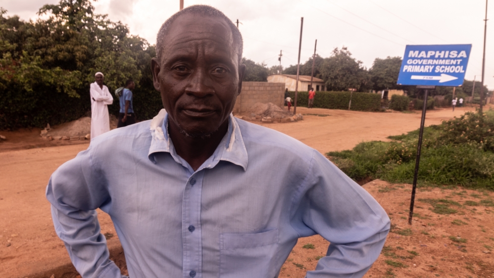 Mumpuri alleges he was forced to remove stones barricading the streets and then beaten by the army [Tendai Marima/Al Jazeera]