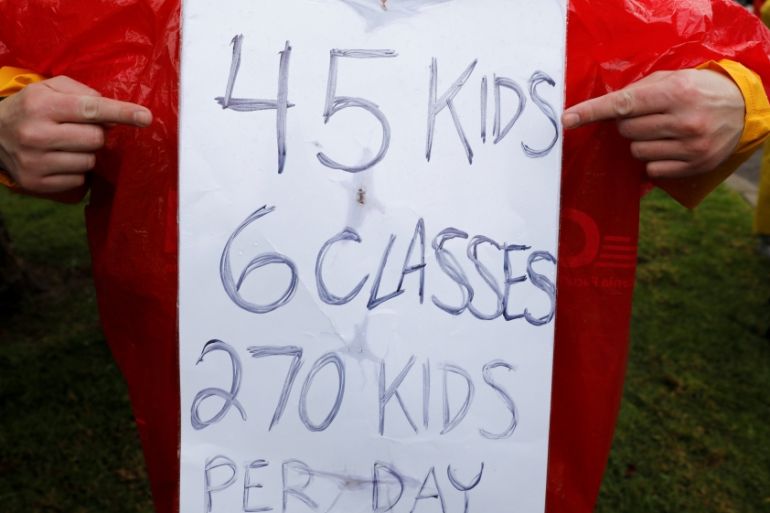 Los Angels public school teachers strike enters third day