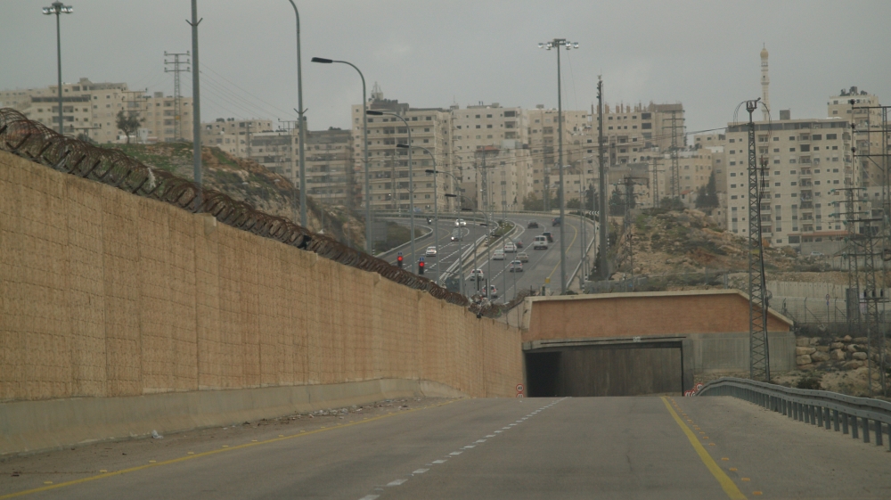 The Anata-Azzayim road became the first operational section of the Eastern Ring Road in the West Bank - also known as 'Apartheid Road' [Megan Giovannetti/Al Jazeera]
