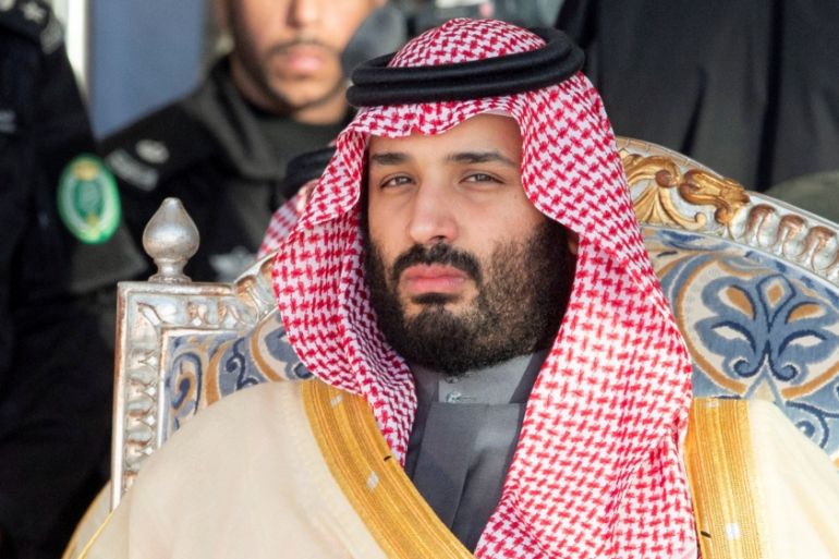 Saudi Arabia''s Crown Prince Mohammed bin Salman attends a graduation ceremony for the 95th batch of cadets from the King Faisal Air Academy in Riyadh