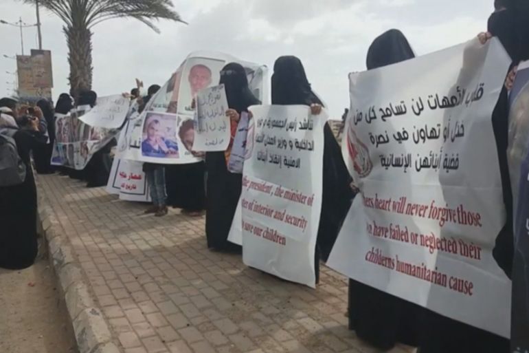 Protest organised by The Association of Mothers of Abductees in Aden