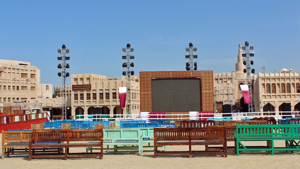The match will be screened at Doha's Souq Waqif [Saba Aziz/Al Jazeera]