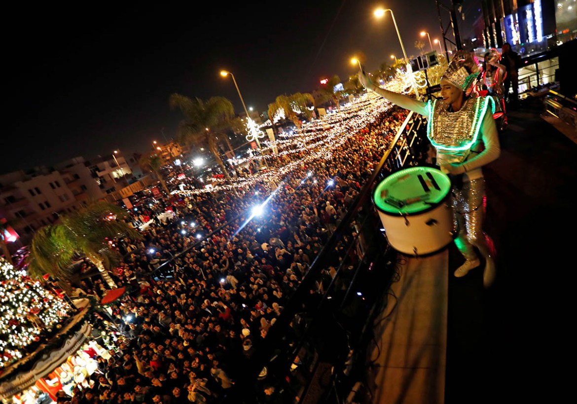 People take part in a New Year celebrations in Cairo, Egypt December 31, 2018. REUTERS/Amr Abdallah Dalsh