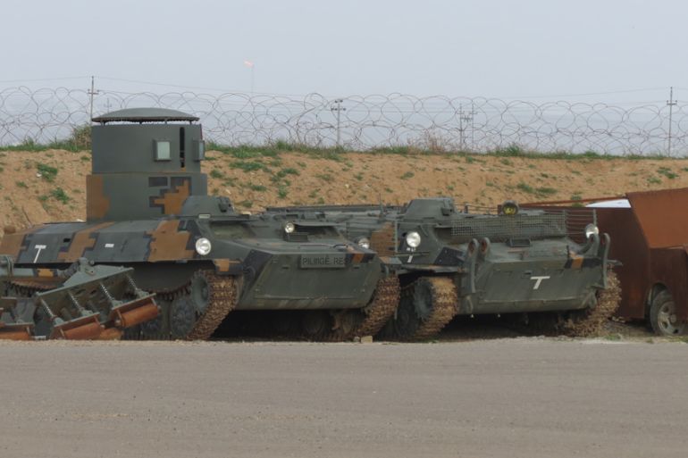 Captured ISIL Vehicles at Peshmerga base