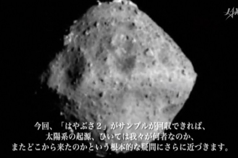 Japanese spacecraft touches down on asteroid to get samples