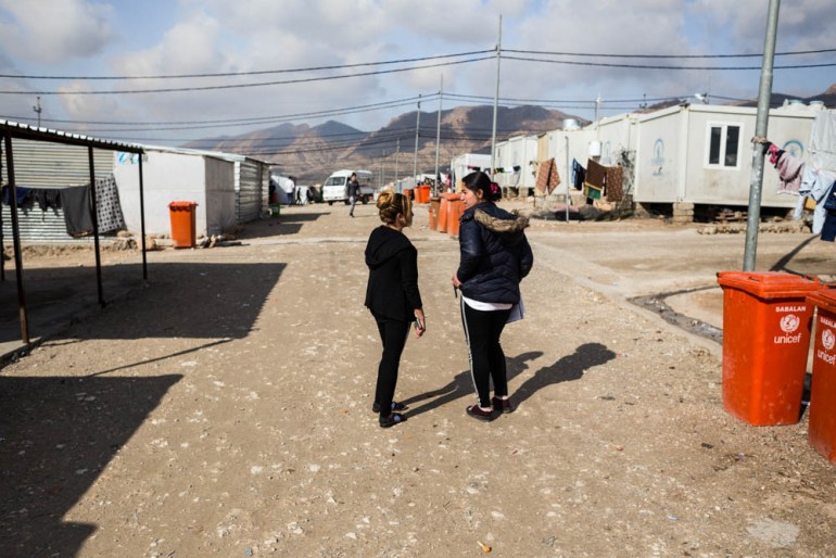 Husna walking in the streets of Rwanga Refugees’ Camp, Iraqi Kurdistan. As a life-time sport enthusiast Husna thinks: ‘‘If selected by Cathy I’d have a great opportunity to do something I enjoy and he