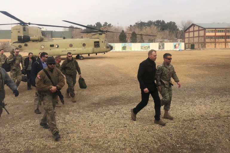 Acting U.S. defense secretary Patrick Shanahan arrives in Kabul
