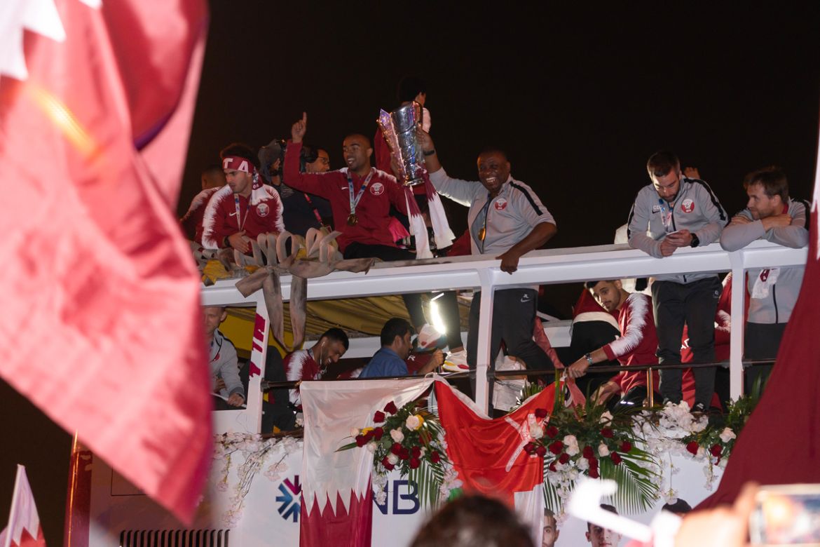 Qatar welcomes Asian Cup football champions home [Sorin Furcoi/Al Jazeera]