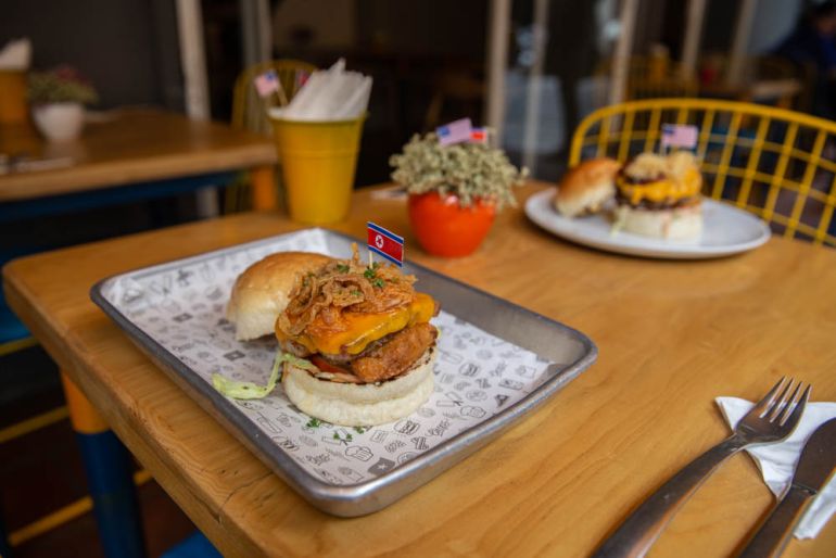 The Durty Bird restaurant in the Old Quarter has come up with two special burgers to mark the occasion – Kim Jong Yum and the Durty Donald. Each burger has special ingredients from their respective co