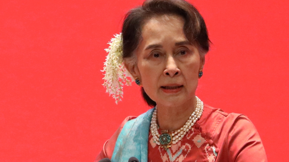 Myanmar's Aung San Suu Kyi, once lauded as a beacon of democracy, is now criticised for her handling of the Rohingya crisis [Ann Wang/Reuters]