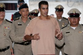 Jailed Bahraini footballer Hakeem Al Araibi arrives at Thailand''s Criminal Court in Bangkok