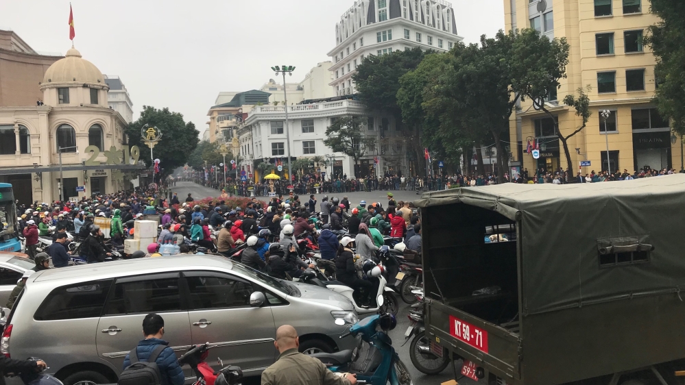 An overcast Hanoi is gearing up to host the Trump-Kim summit [Faras Ghani/Al Jazeera]