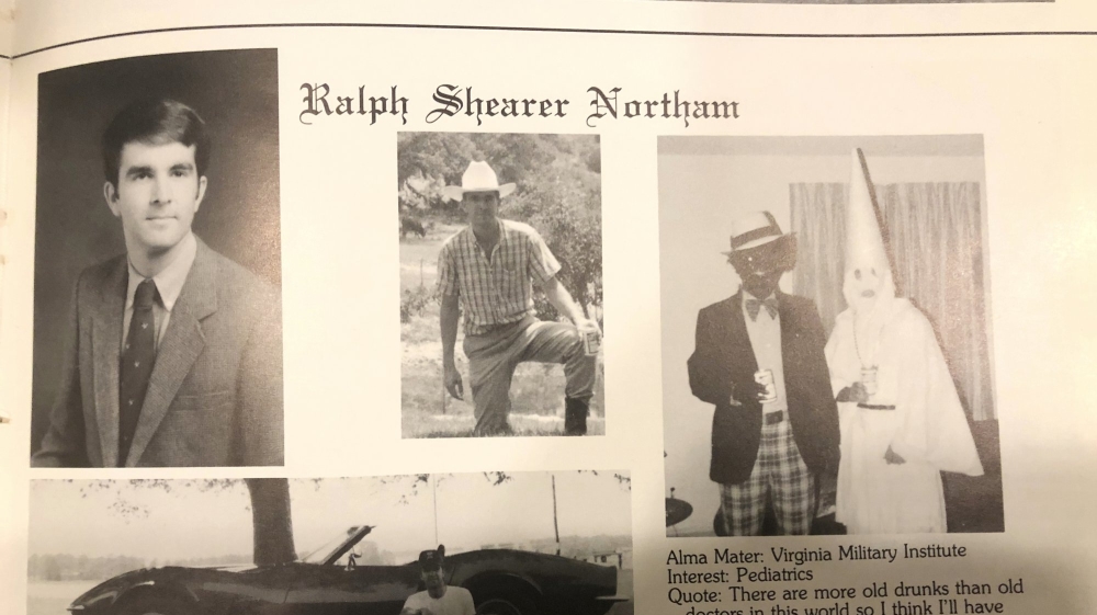 Governor Ralph Northam's page in his 1984 Eastern Virginia Medical School yearbook [Eastern Virginia Medical School via AP]