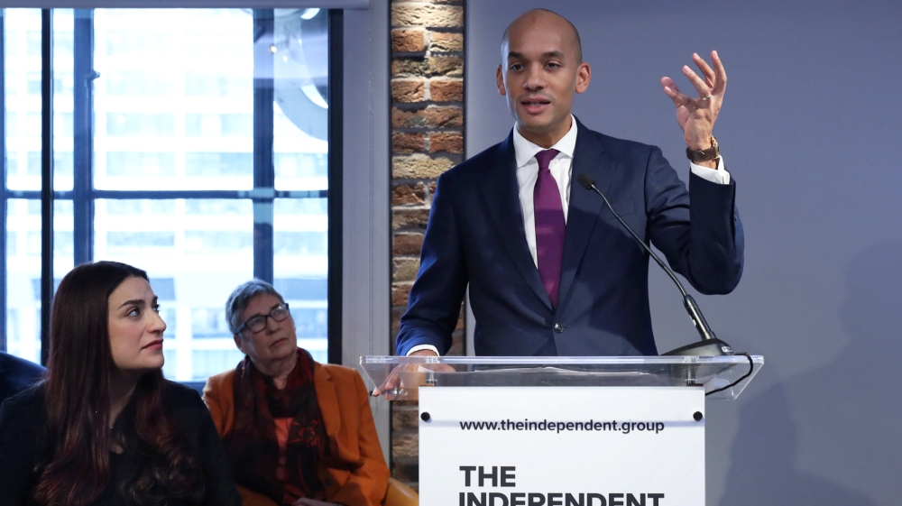 Britain's Labour Party MP Chuka Umunna makes an announcement he is leaving the party [Simon Dawson/Reuters]