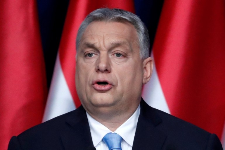 Hungarian Prime Minister Viktor Orban delivers his annual state of the nation speech in Budapest, Hungary, February 10, 2019