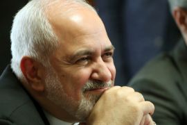 Iranian Foreign Minister Zarif attends a meeting on forming a constitutional committee in Syria at the United Nations in Geneva