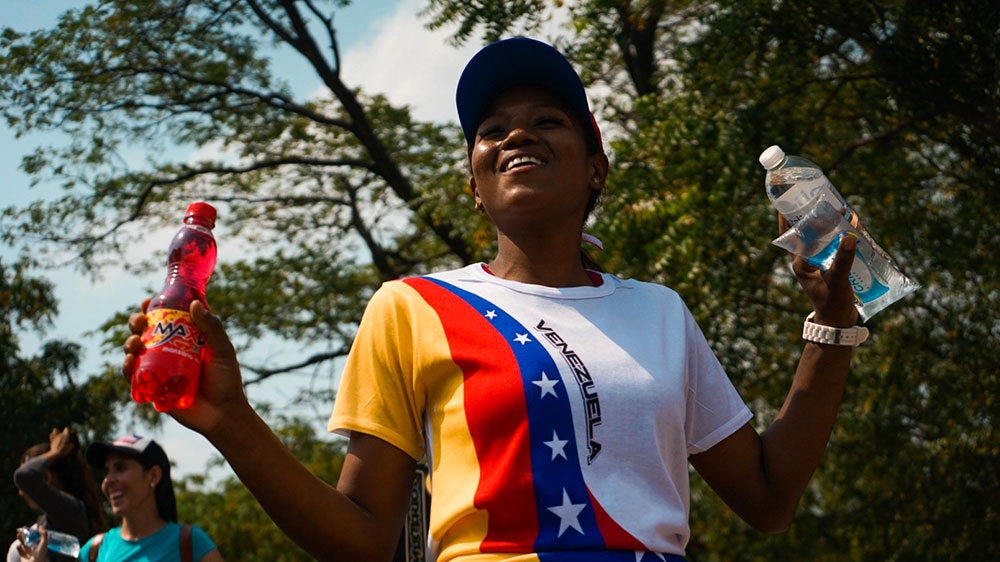 Milagro Mendes fled Venezuela more than three years ago. Now she sells water and other drinks in Cucuta [Mia Alberti/Al Jazeera]