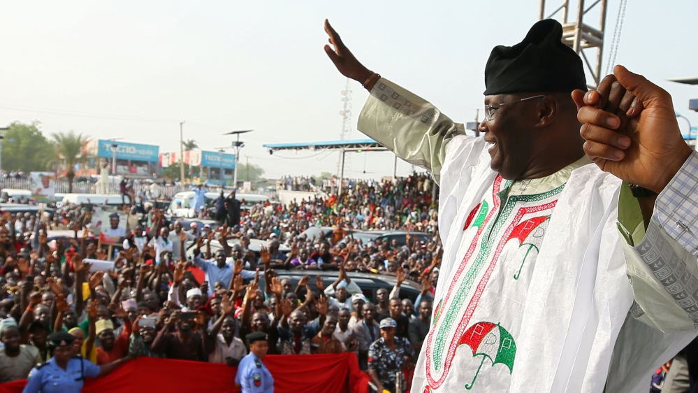 Opposition leader Atiku Abubakar is Buhari's main challenger [Afolabi Sotunde/Reuters]
