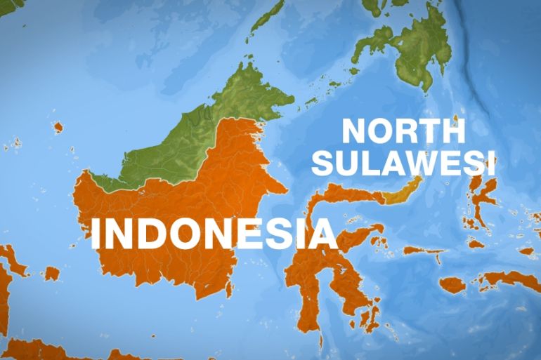 Map: Indonesia, North Sulawesi